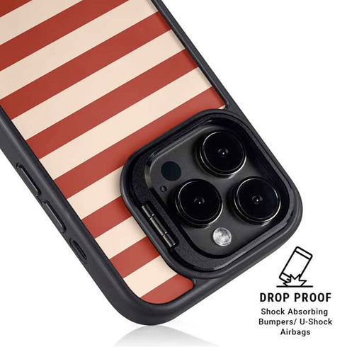 Neutral Stripes iPhone 14 Pro Kickstand Case